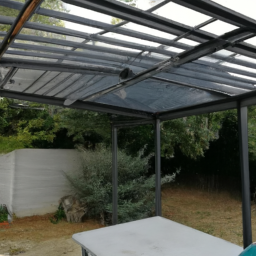 Aménagement de pergola avec fermeture loggia en PVC Bonneville